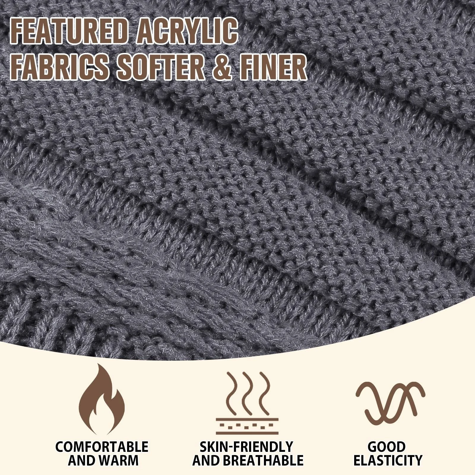 Шапка HAMUNI Женская, дышащая вязаная, фото №5 Шапка HAMUNI Женская, дышащая вязаная, фото №5