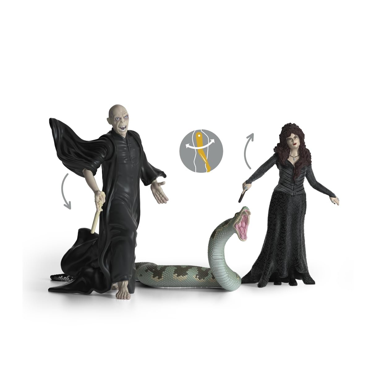 Фігурки Harry Potter Schleich Лорд Волдеморт, Нагіні та Беллатрікс Лестранж, 21 x 16 x 18 см, фото №2
