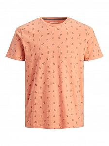 Футболка JJTRISTAN AOP TEE RE 12200341-Shell Coral-Fit:Standard fit Jack&Jones Кораловий M - Фото 1