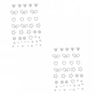 Прикраса FRCOLOR 2 набори, штукатурки для камені для аксесуари для манікюру своїми руками, ювелірні вироби для прикраси для себе, патч, білий - Фото 1