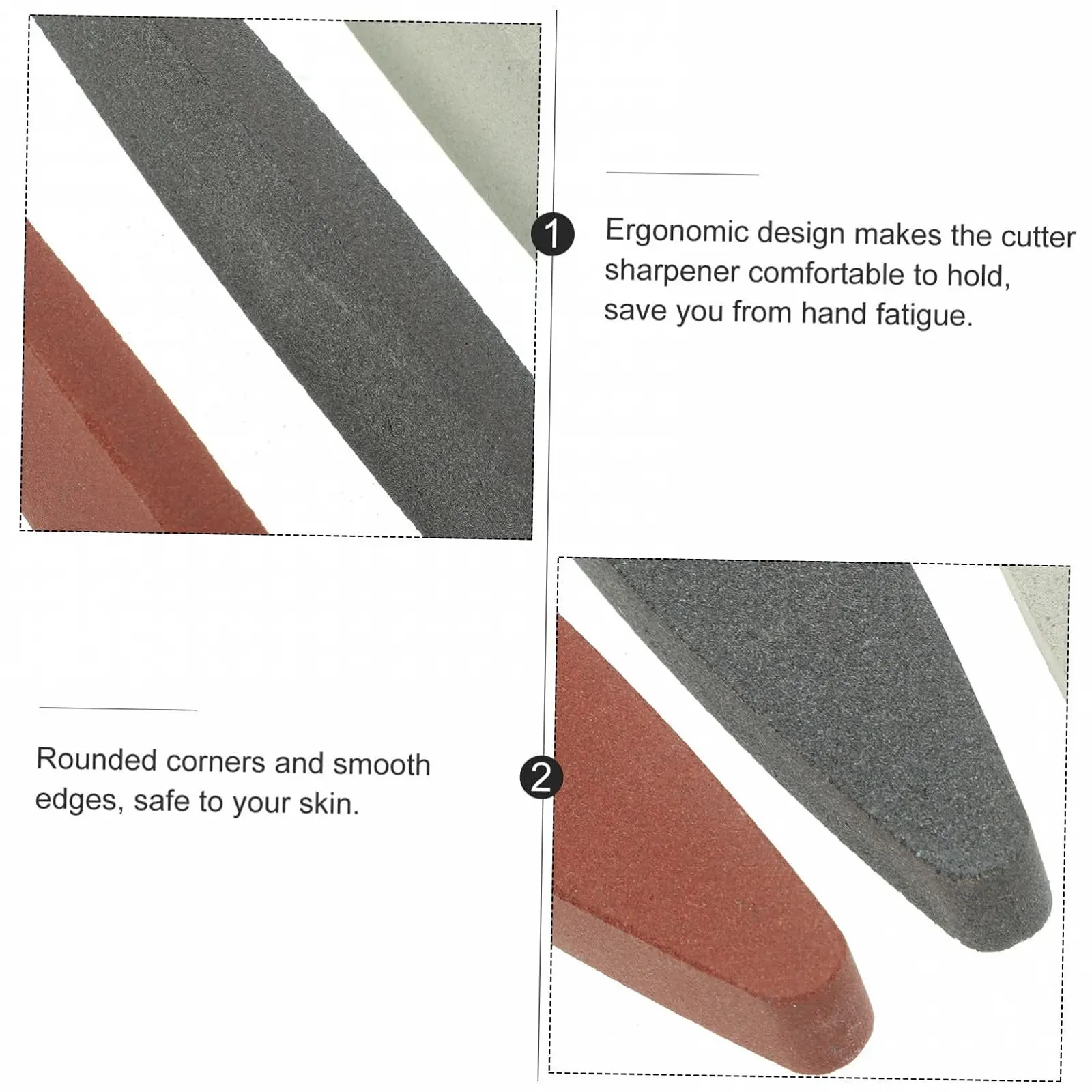 Набір точильних каменів для садових інструментів та ножиць (3 шт.) червоний оксид заліза, фото №6 Набір точильних каменів для садових інструментів та ножиць (3 шт.) червоний оксид заліза, фото №6