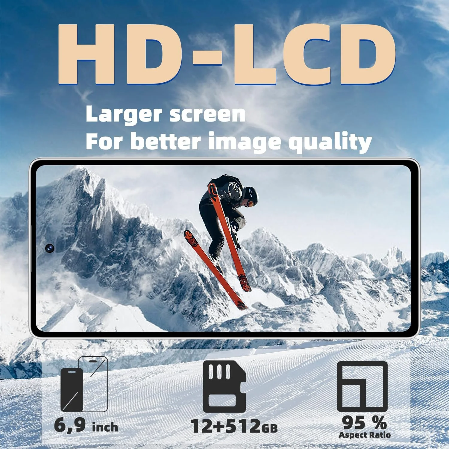 Смартфон Android 12/512 ГБ 6.9" 4500 мАч Dual SIM Face ID, фото №2 Смартфон Android 12/512 ГБ 6.9" 4500 мАч Dual SIM Face ID, фото №2