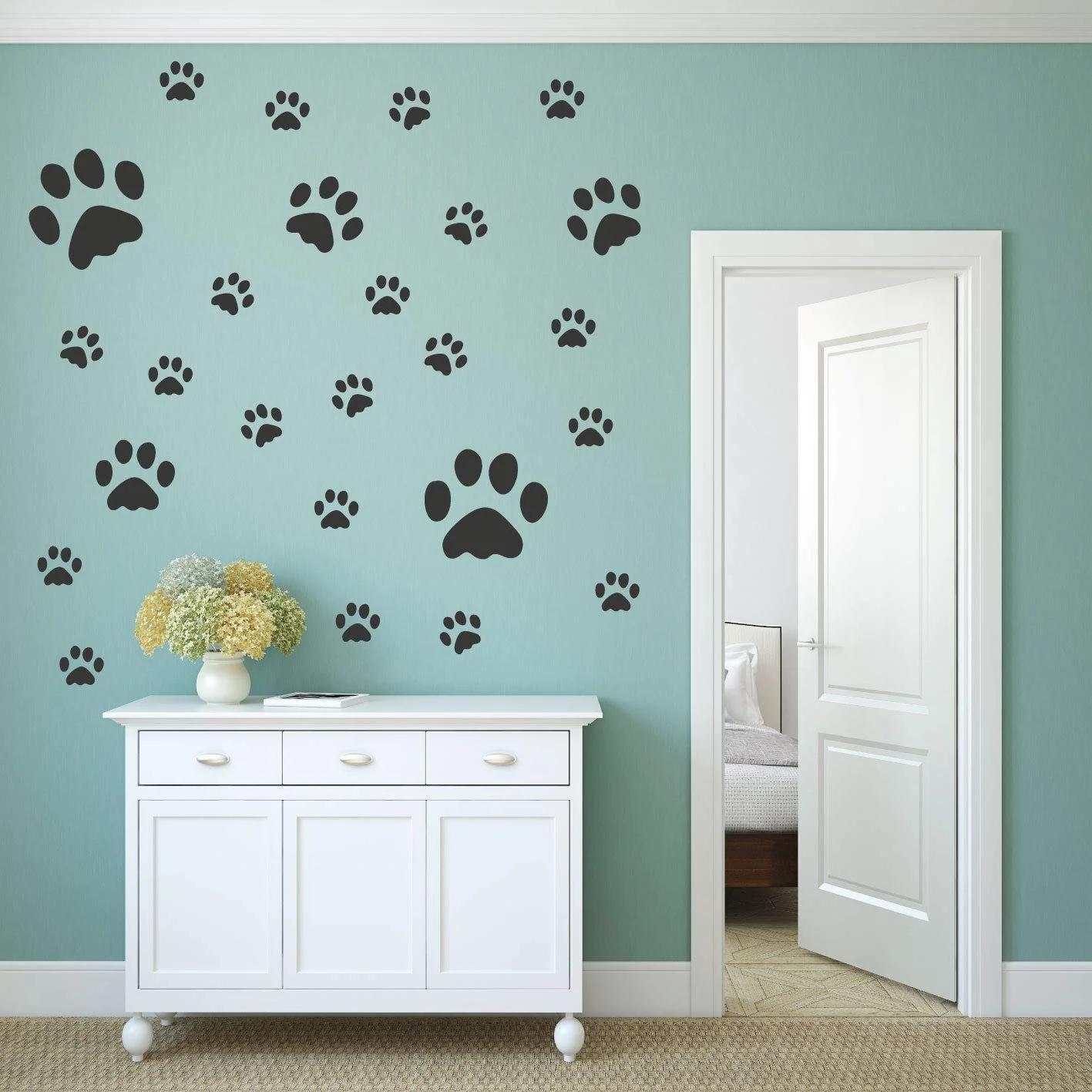 Наклейка для стен kleb-Drauf 25 Paws Matt Pink, фото №2