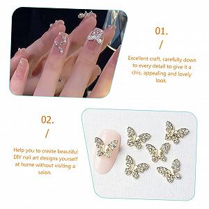 Прикраса для нігтів Метелики WOONEKY 22 шт 3D Каміння для нігтів synthetic.ua - Фото 1