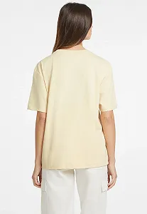 Женская футболка Guess Jeans, Кремовая, S synthetic.ua - Фото 1