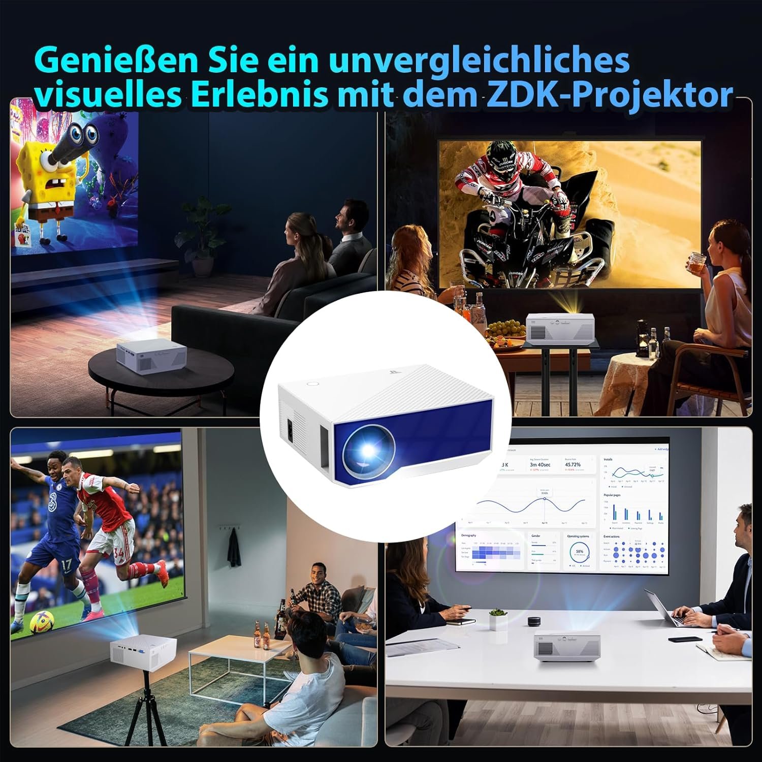 Проектор ZDK GC06 Full HD Wі-Fi Bluetooth, фото №5