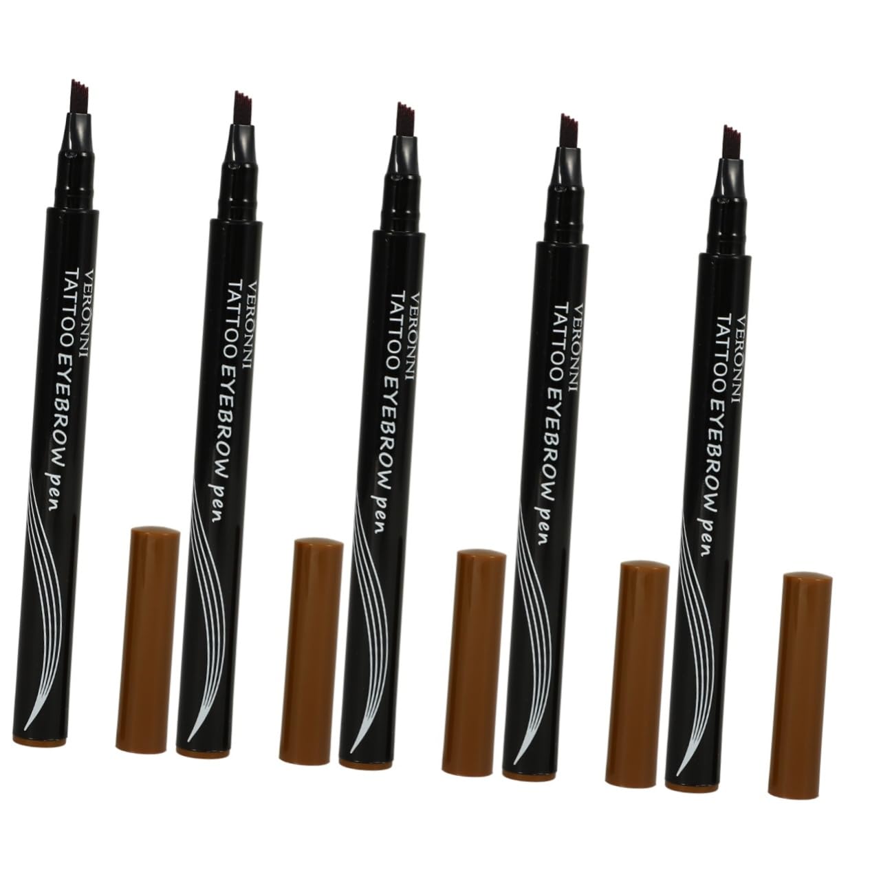 Косметика Beaupretty 5 штук Вилка для бровей четыре зубчика водостойкий женский макияж, фото №1