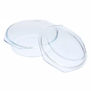 Купити Форма для запікання Gatuida кругла скляна з кришкою термостійка для мікрохвильової печі та духовки - Фото 1 Форма для запікання Gatuida кругла скляна з кришкою термостійка для мікрохвильової печі та духовки - Фото 1