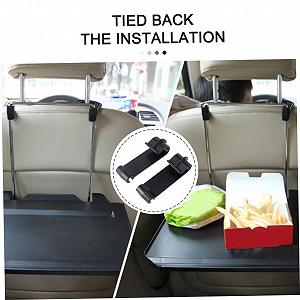 Автомобильный PC столик Пластик Универсальный с держателем для планшета и напитков для руля и спинки сиденья synthetic.ua - Фото 1