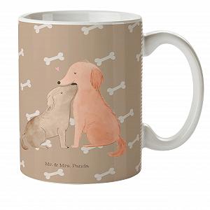 Кружка Mr. & Mrs. Panda Dog Love Собака, обійми, поцілунок - Фото 1