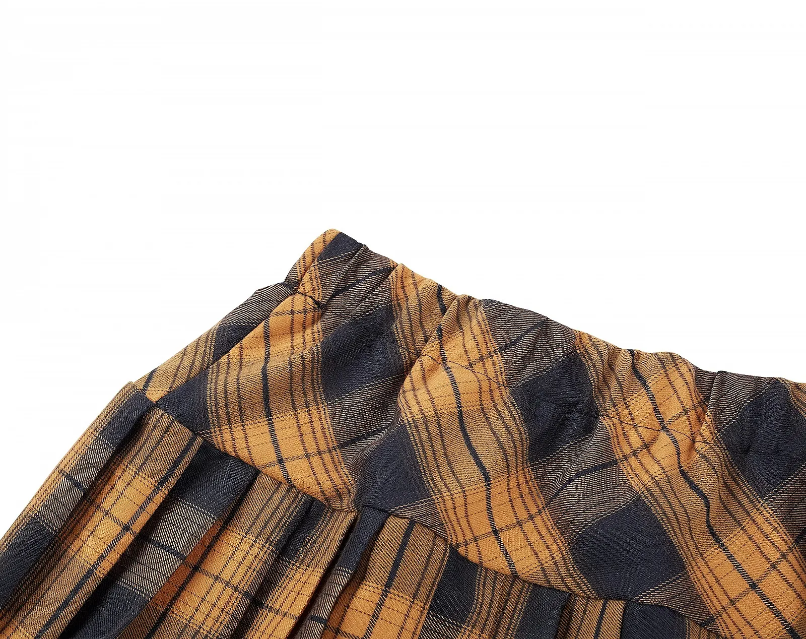 Плісирована спідниця в клітинку з еластичною талією жіноча, фото №5