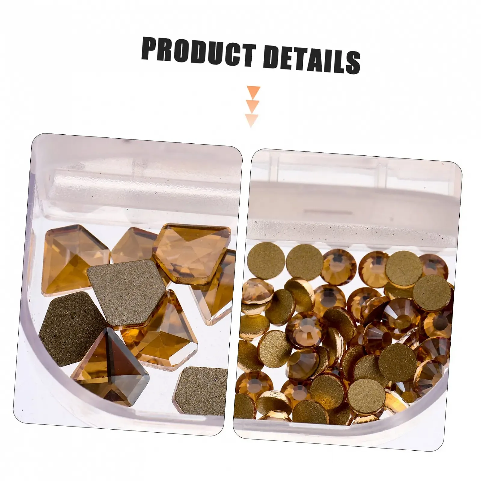 Стразы для ногтей WOONEKY, 12 отделений, украшения для маникюра с плоским основанием, фото №7