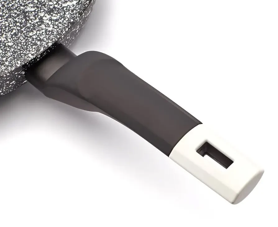 Сковорода с крышкой 18 см светлый гранит UNIQUE UN-5112 Антипригарная Гранитная, фото №4 Сковорода с крышкой 18 см светлый гранит UNIQUE UN-5112 Антипригарная Гранитная, фото №4