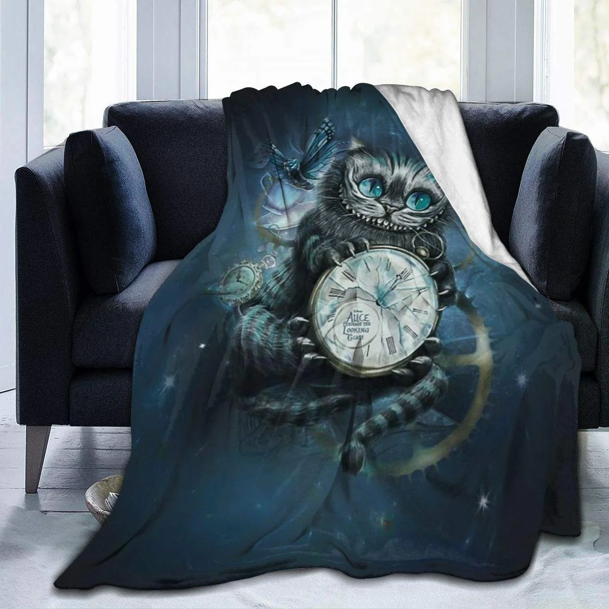Покривало FASHIONDIY Аліса в Країні Чудес Тепла Велика М'яка Фланель з 3D друком 152,4 см x 127 см, фото №1