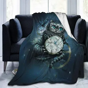 Покривало FASHIONDIY Аліса в Країні Чудес Тепла Велика М'яка Фланель з 3D друком 152,4 см x 127 см - Фото 1