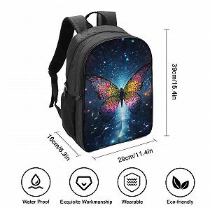 Рюкзак DPEOANEBN Butterfly 3D, дитячий, великий, з метеликом, 40x28x16 см synthetic.ua - Фото 1