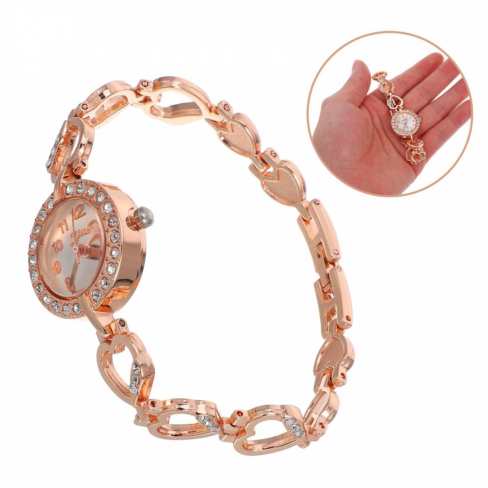 Женские цифровые часы Healvian с украшением из страз, кварцевый механизм, розовое золото, элегантный дизайн, идеально подходит для подруг, прочные, фото №8 Женские цифровые часы Healvian с украшением из страз, кварцевый механизм, розовое золото, элегантный дизайн, идеально подходит для подруг, прочные, фото №8