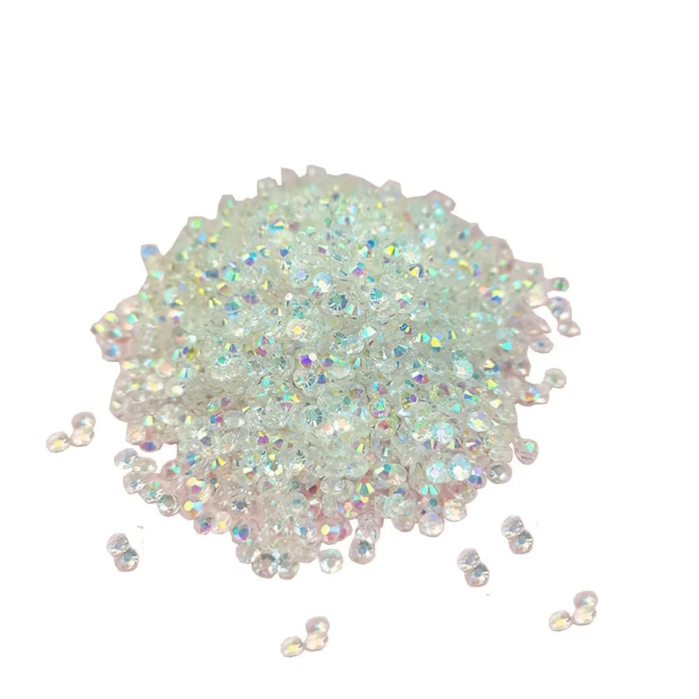 Стрази зі штучної смоли 3 мм Плоска задня частина для декорування одягу та взуття Рожевий/Білий 10000 шт, фото №1