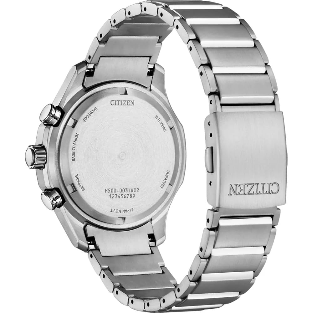 Мужские аналоговые кварцевые часы CITIZEN Titanium AT2530-85A, серебристый, серебристый, браслет, фото №3