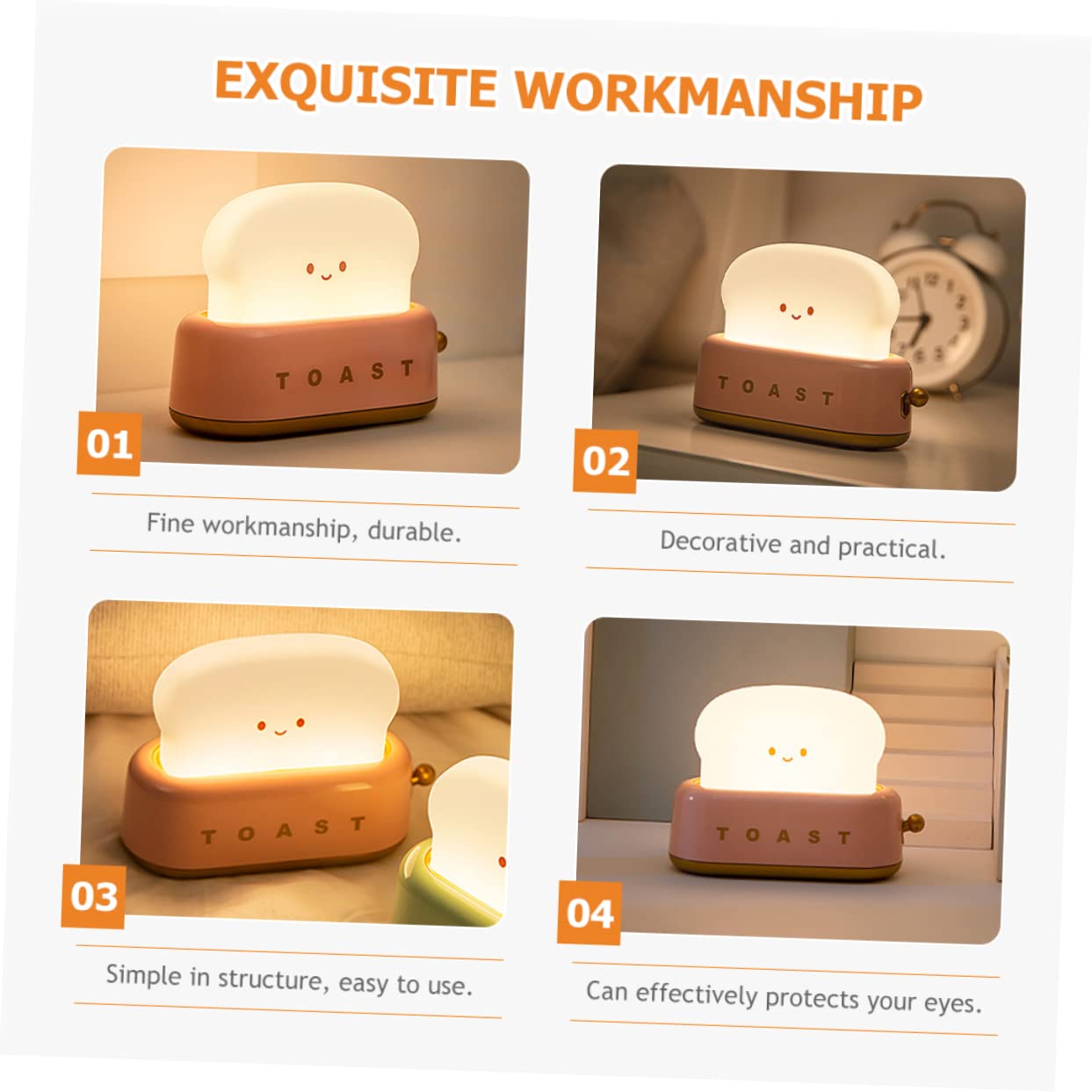 Лампа OSALADI Life Warm Toaster Rechargeable Light USB, фото №4