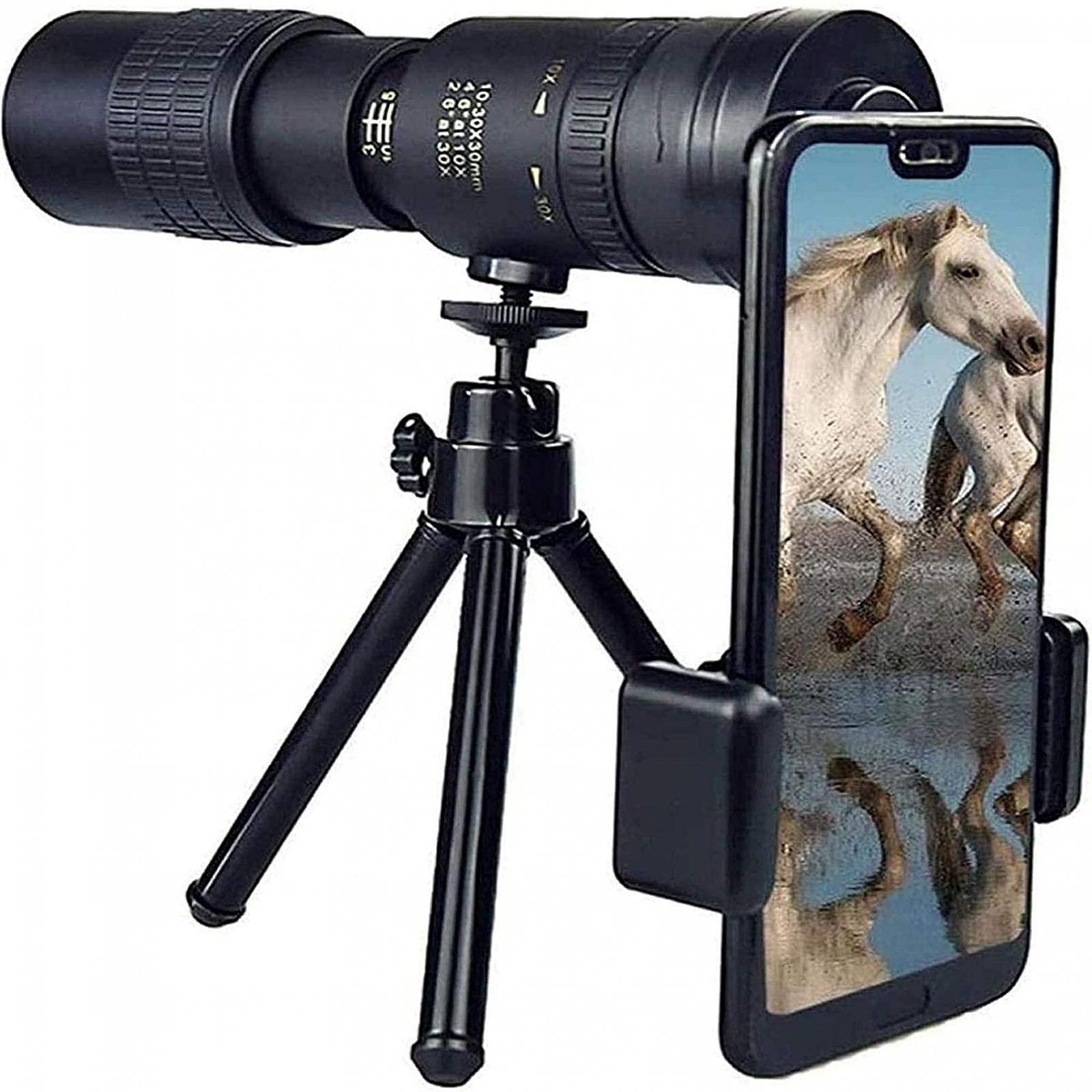 Монокуляр Super Telephoto Zoom 10-300x40mm с адаптером для смартфона, штативом, телескоп монокуляр, фото №1