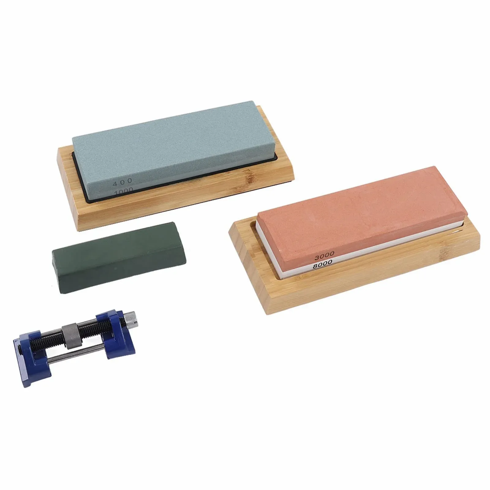 Набор точильных камней 400/1000 и 3000/8000 Grit с направляющей и перчатками, фото №3