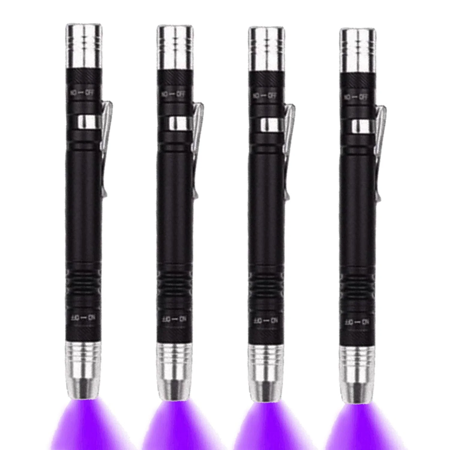 Фонарик MODOAO LED UV 2 в 1 Ультрафиолетовый фонарик-ручка с клипсой Детектор черного света для мочи домашних животных, пятен, постельных клопов Питание от 3 батареек AAA (4 шт.), фото №1