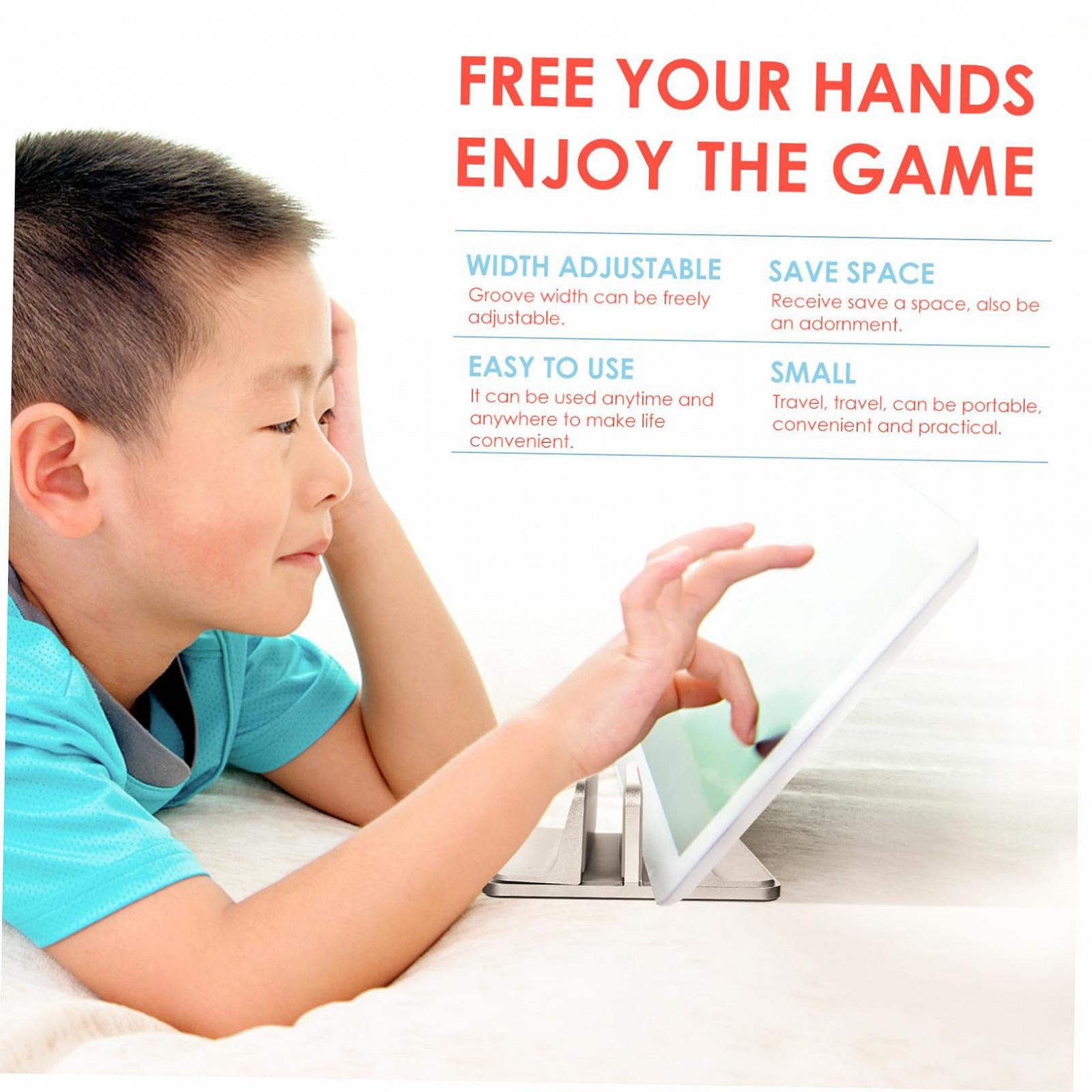 Регульована Підставка для Ноутбука з Алюмінієвого Сплаву з Подвійними Слотами Вертикальний, фото №6