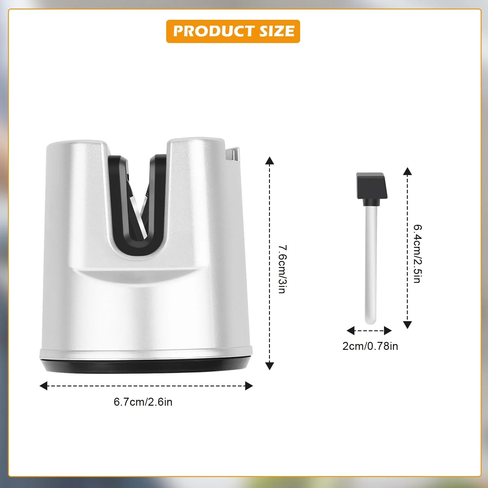 Точилка для ножів та ножиць з присосками та регульованим кутом заточування, фото №4