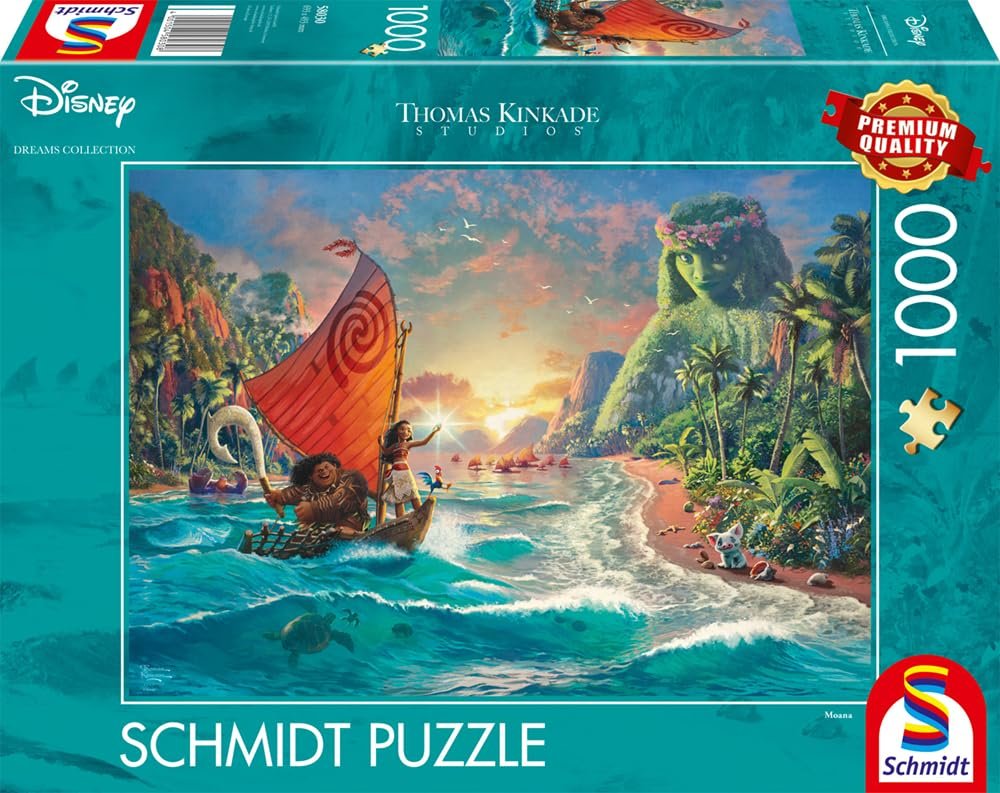 Пазл Schmidt Spiele Thomas Kinkade Disney Moana 58030 1000 деталей Черный Белый, фото №4