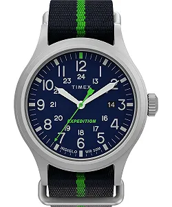 Годинник Timex Expedition TW2V23000 з синім циферблатом та ремінцем NATO, синій, TW2V23000-AMZUK - Фото 1
