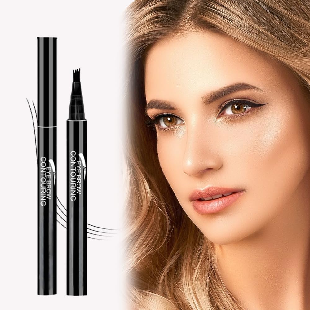 Олівець для брів Micro-fork Tip Brow Pencil Водостійкий Стійкий Темний 4 Мікролеза, фото №6