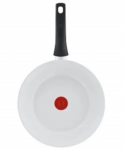 Вок Tefal Ceramic Control C41719 28 см, безопасное керамическое покрытие, термоиндикатор температуры, легкая очистка, подходит для индукционных плит, белый synthetic.ua - Фото 1