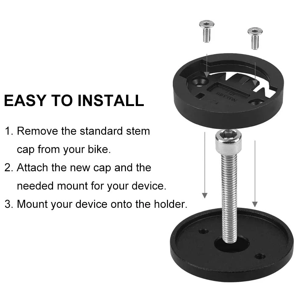Кріплення для велокомп’ютера Stem Mount Adapter CNC Black, фото №2