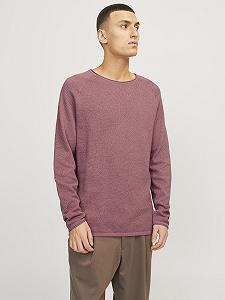 Джемпер JACK & JONES JJEHILL Мужской вязаный с круглым вырезом Базовый Длинный рукав Хлопковая рубашка synthetic.ua - Фото 1