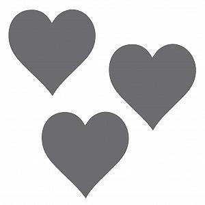 Наклейки Серця 3 шт. 15 x 15 см для стін, скла та плитки - Фото 1