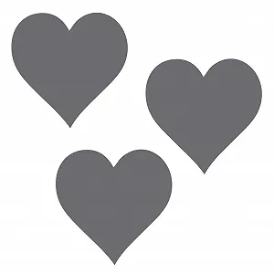 Наклейки Сердца 3 шт. 15 x 15 см для стен, стекла и плитки - Фото 1