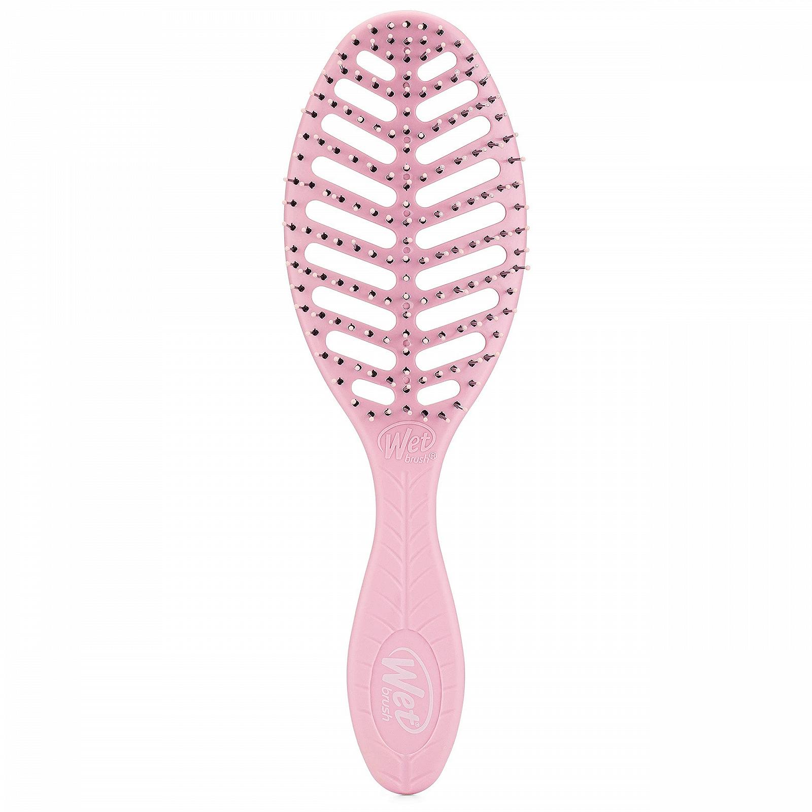 Щітка WetBrush Go Green Speed Dry Detangler з щетинками HeatFlex, рожева, фото №1