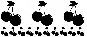 Наклейки kleb-drauf Cherry 13 штук матовые красные synthetic.ua - Фото 1