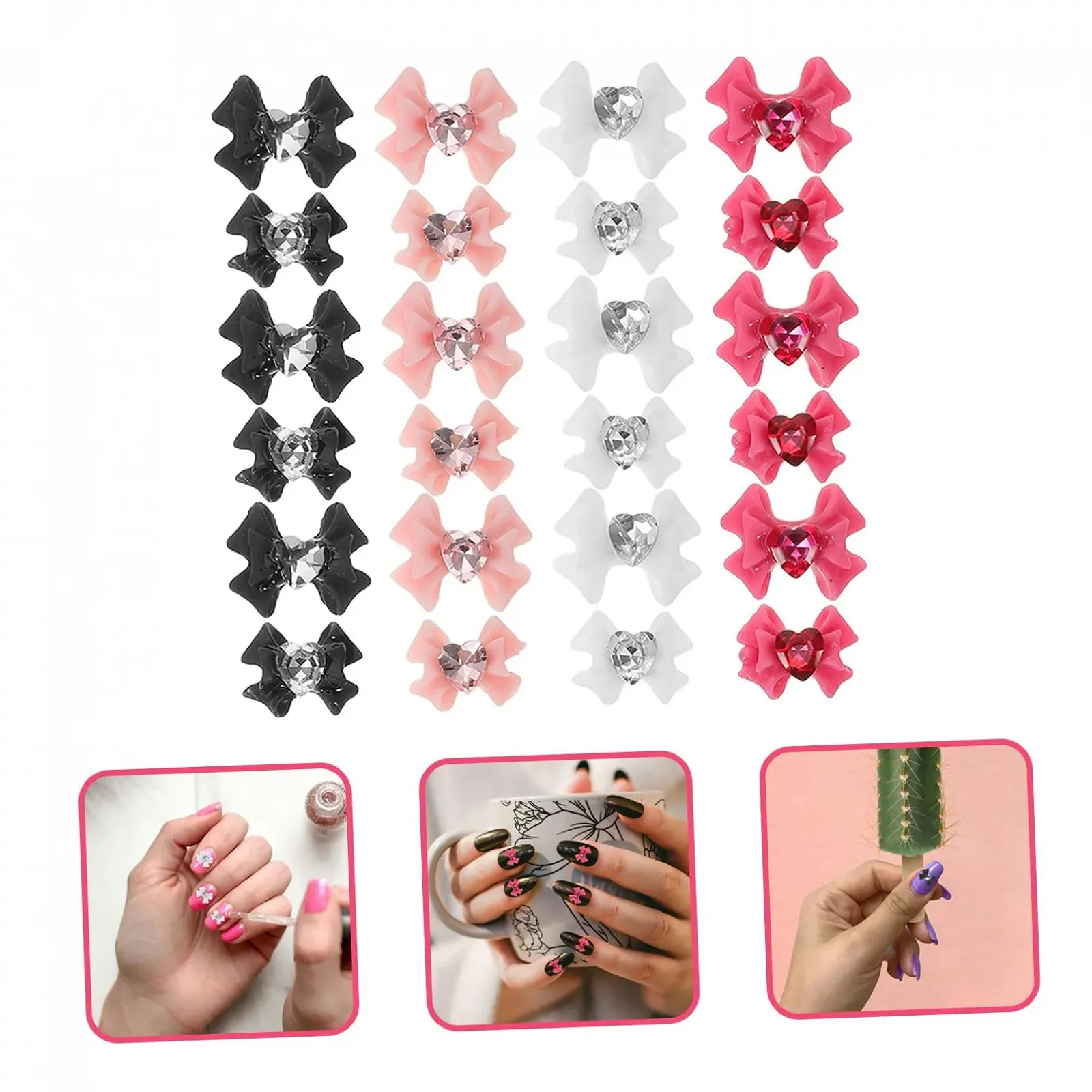 Подвеска для ногтей Бант Beavorty 160 шт. Смола, фото №2