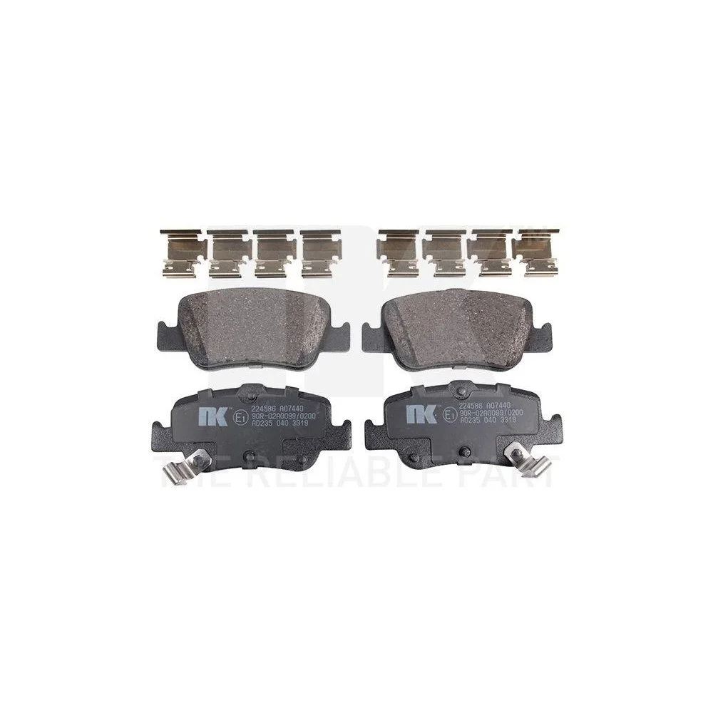 Комплект тормозных колодок, дисковый тормоз NK 224586 задняя ось для TOYOTA, фото №1 Комплект тормозных колодок, дисковый тормоз NK 224586 задняя ось для TOYOTA, фото №1