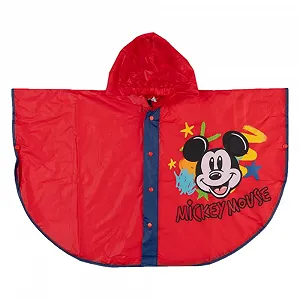 Дитячий дощовик CARTOON Disney Mickey Mouse Плащ-пончо з капюшоном та застібкою на ґудзиках - Фото 1