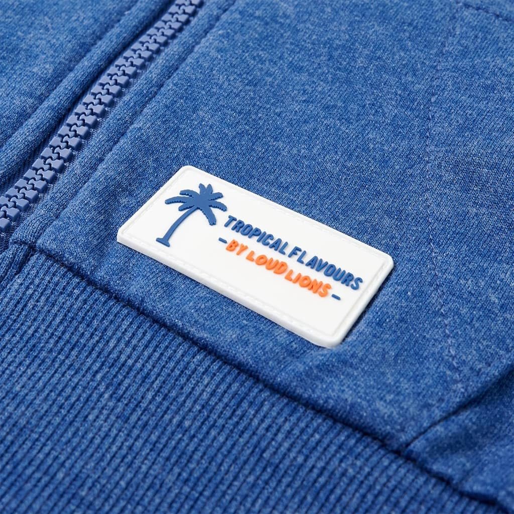 Дитяча Толстовка на блискавці vidaXL Лонгслів Пуловер Светр Темно-синій, фото №6