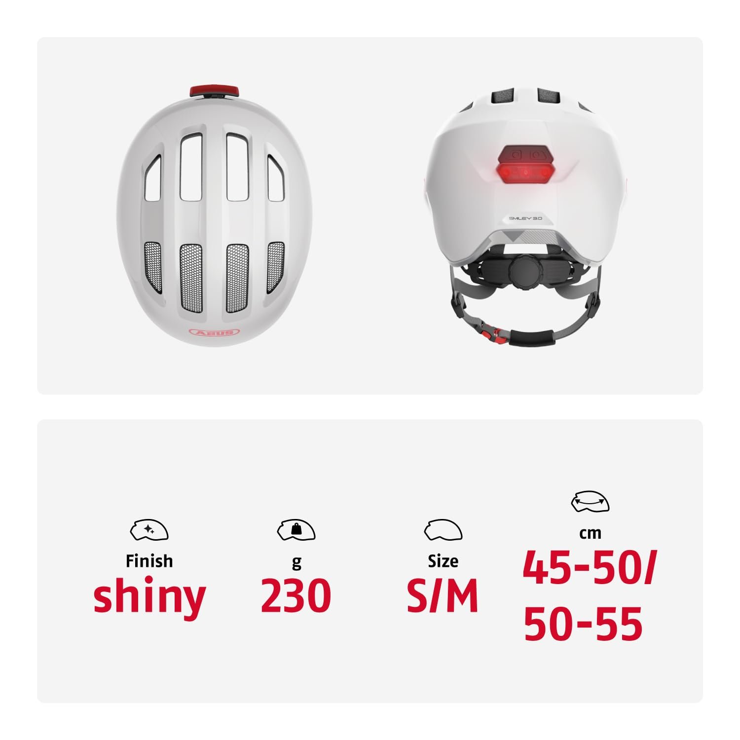 Шолом ABUS Smiley 3.0 ACE LED з ліхтарем, фото №5