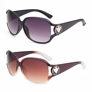 Сонцезахисні окуляри E & R Elegant Rabbit Класичні вінтажні 2 шт. 3043, Чорний/Коричневий, M - Фото 1