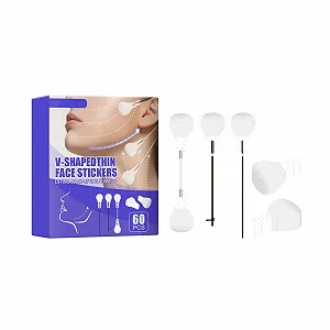 Наклейки для лица V-образной формы Allbestaye, 60 штук, лента для подтяжки лица - Фото 1