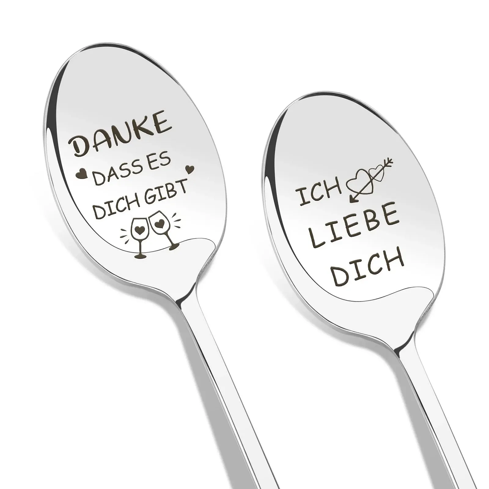 Ложка Кавова з гравіюванням, набір 2 шт., фото №1