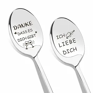 Ложка Кавова з гравіюванням, набір 2 шт. - Фото 1