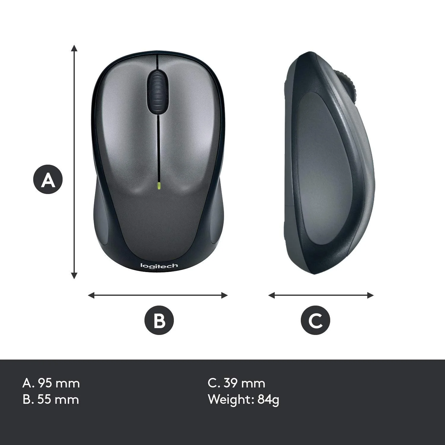 Мышь беспроводная Logitech M235 1000 dpi красно-черная, фото №5 Мышь беспроводная Logitech M235 1000 dpi красно-черная, фото №5