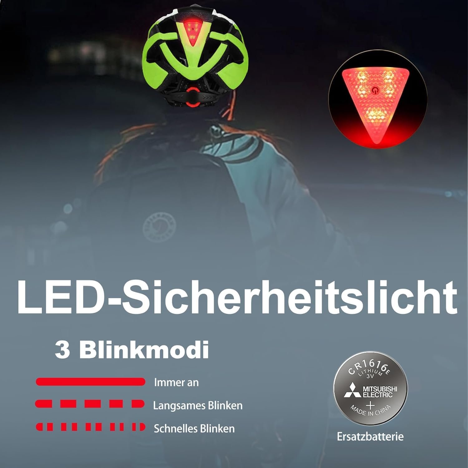Велосипедний шолом KINGLEAD MTB з магнітним візором, регульований, легкий, з вбудованим світлодіодним заднім ліхтарем, фото №3